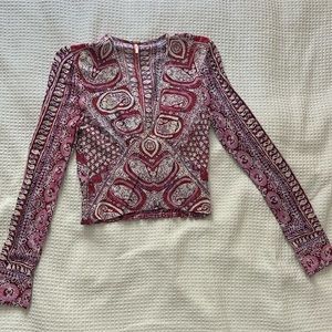 Free People, size Small - paisley inspired pink colors!